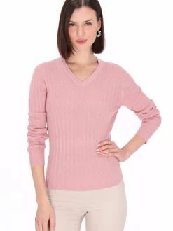 Usha Damen Pullover in rosa
