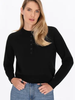 Usha Damen Pullover in schwarz - Ausschnitt: Rundhals