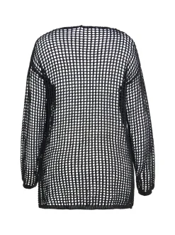 Usha Damen Pullover in schwarz - Ausschnitt: U-Boot