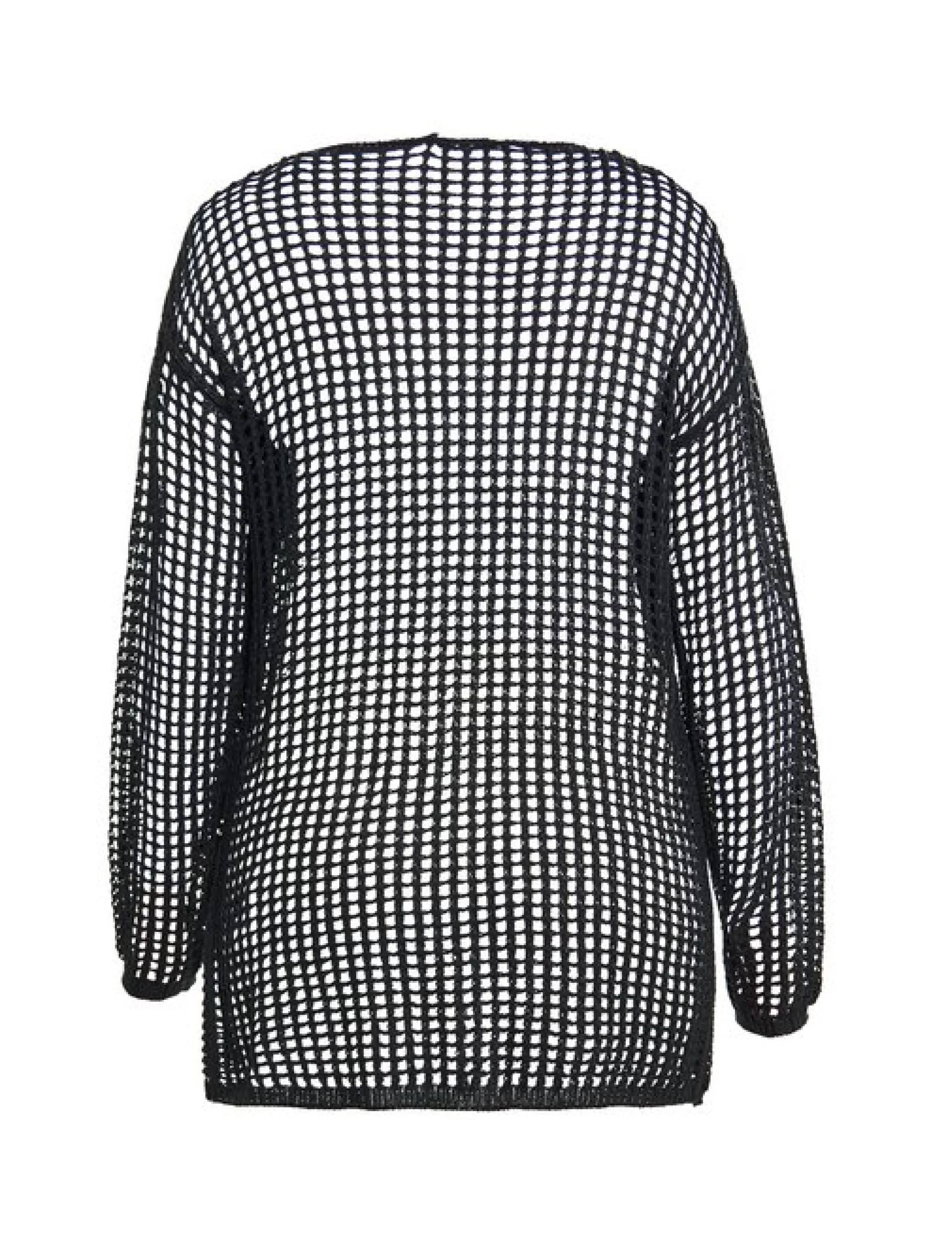 Usha Damen Pullover in schwarz - Ausschnitt: U-Boot