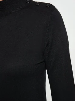 Usha Damen Pullover in schwarz - Ausschnitt: ohne Kragen