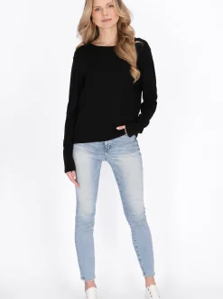 Usha Damen Pullover in schwarz - Ausschnitt: Rundhals