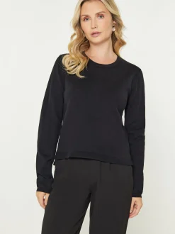 Usha Damen Pullover in schwarz - Ausschnitt: Rundhals