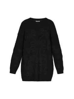 Usha Damen Pullover in schwarz - Ausschnitt: Rundhals