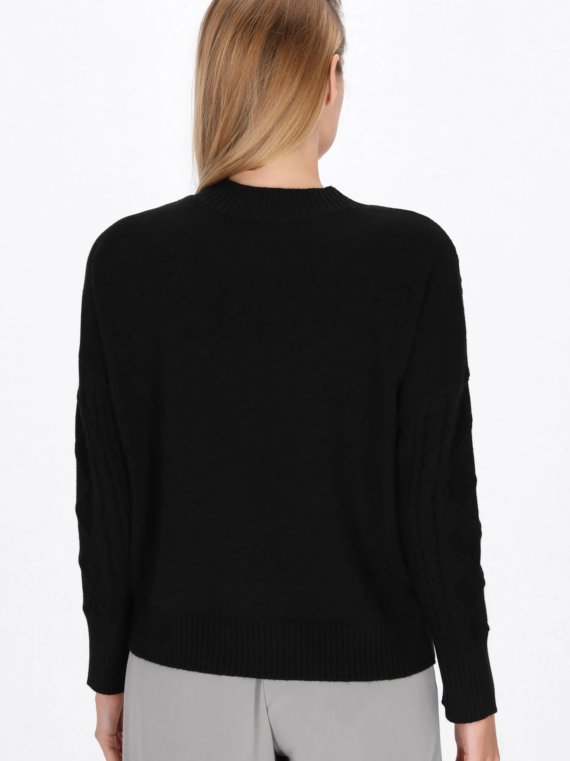 Usha Damen Pullover in schwarz - Ausschnitt: Rundhals