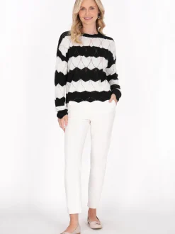 Usha Damen Pullover in schwarz - Ausschnitt: Rundhals