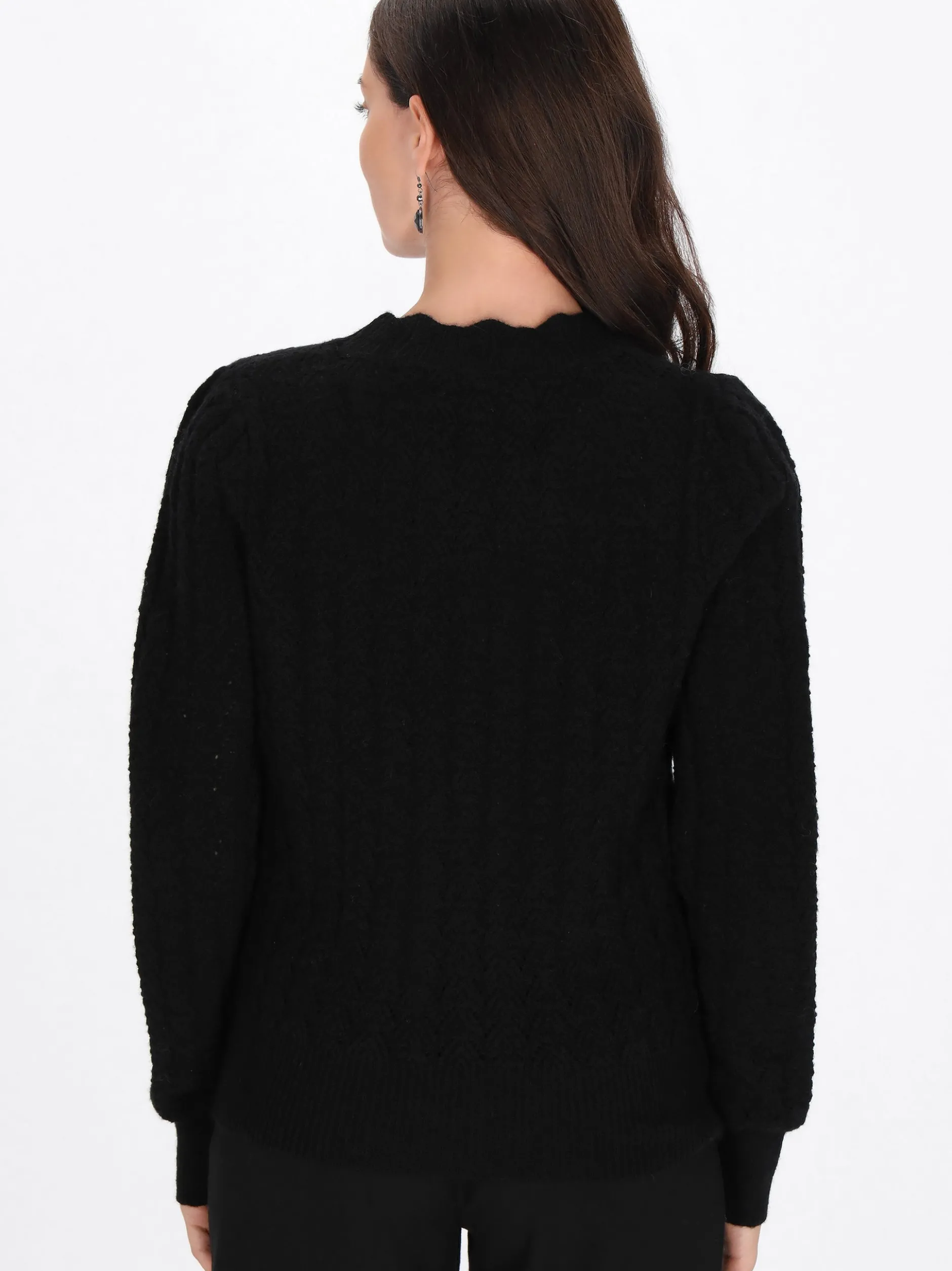 Usha Damen Pullover in schwarz - Ausschnitt: Rundhals