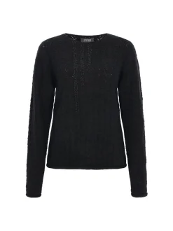Usha Damen Pullover in schwarz - Ausschnitt: Rundhals