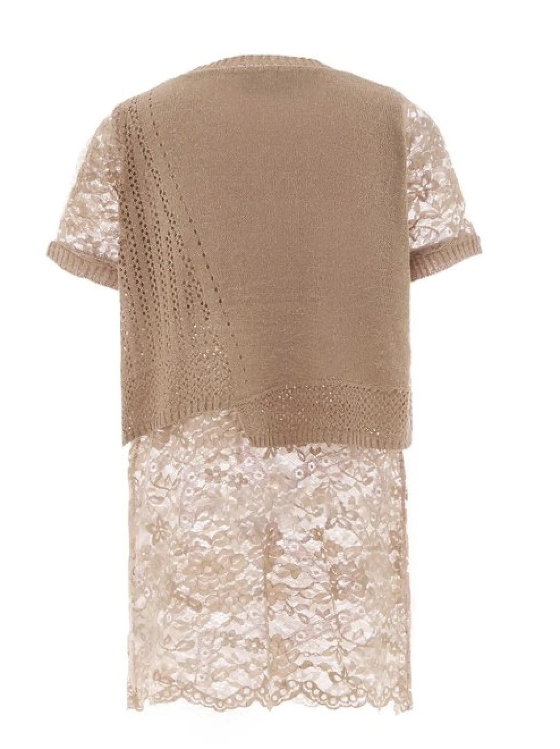Usha Damen Pullover in taupe - Ausschnitt: Rundhals