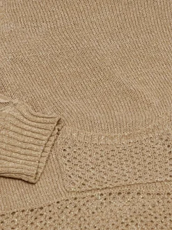 Usha Damen Pullover in taupe - Ausschnitt: Rundhals