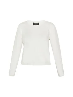 Usha Damen Pullover in weiß - Ausschnitt: Rundhals