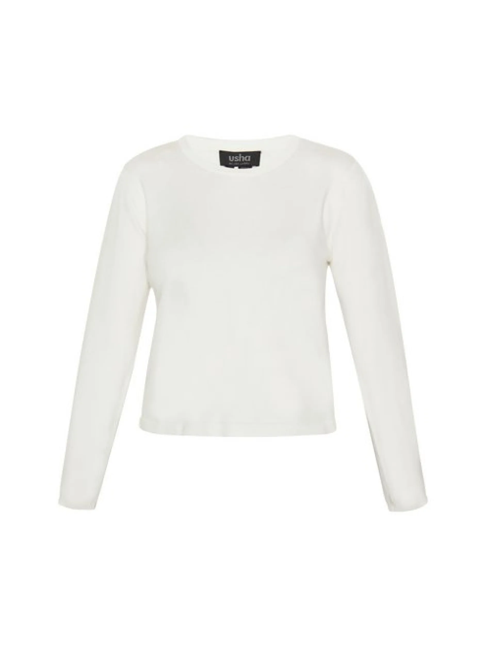 Usha Damen Pullover in weiß - Ausschnitt: Rundhals