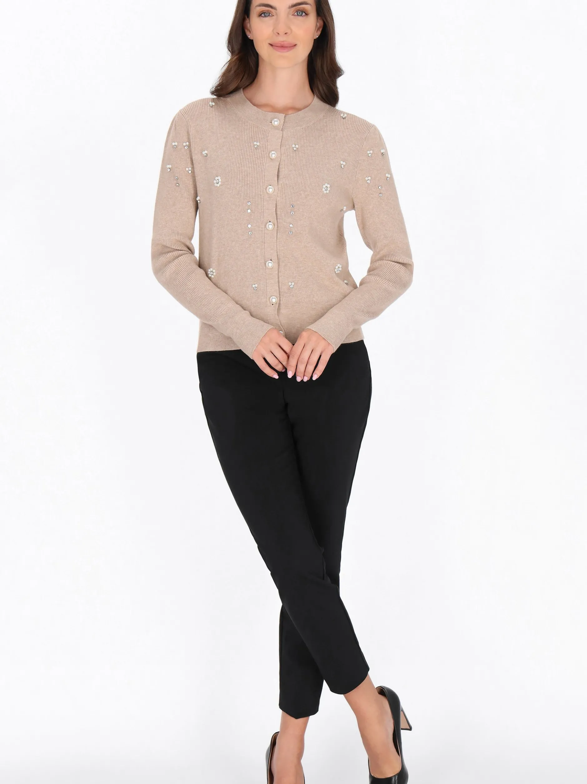 Usha Damen Strickjacke in beige
