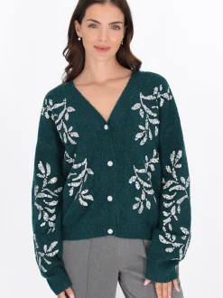 Usha Damen Strickjacke in grün