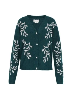 Usha Damen Strickjacke in grün