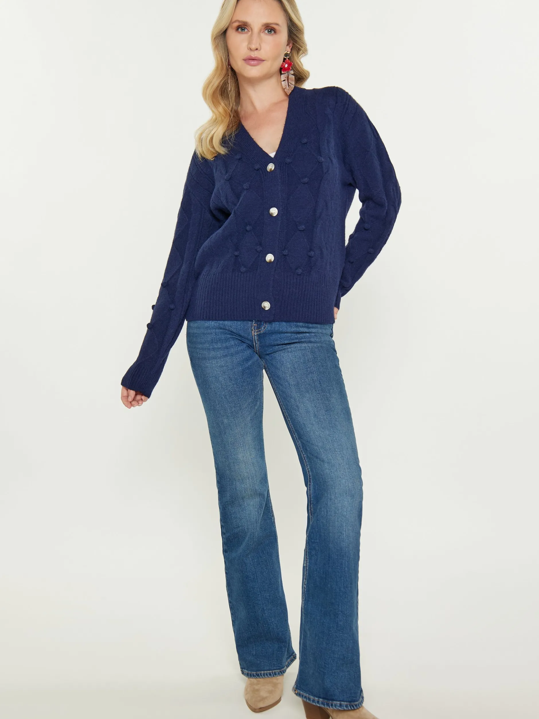 Usha Damen Strickjacke in marine
