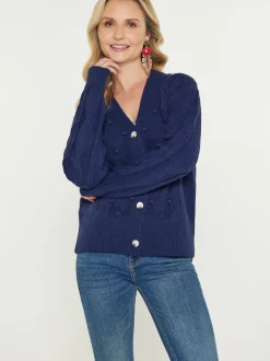 Usha Damen Strickjacke in marine