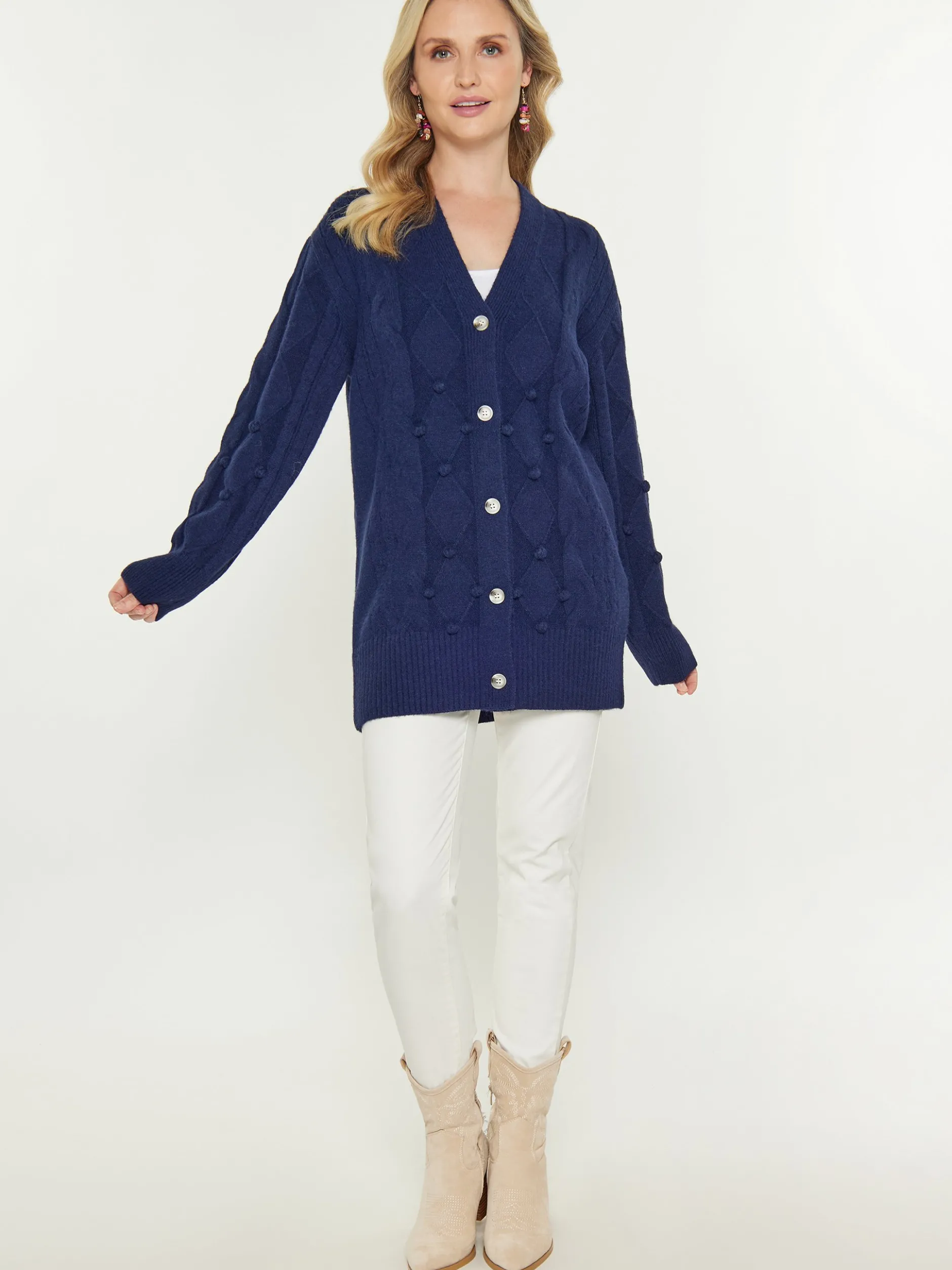 Usha Damen Strickjacke in marine