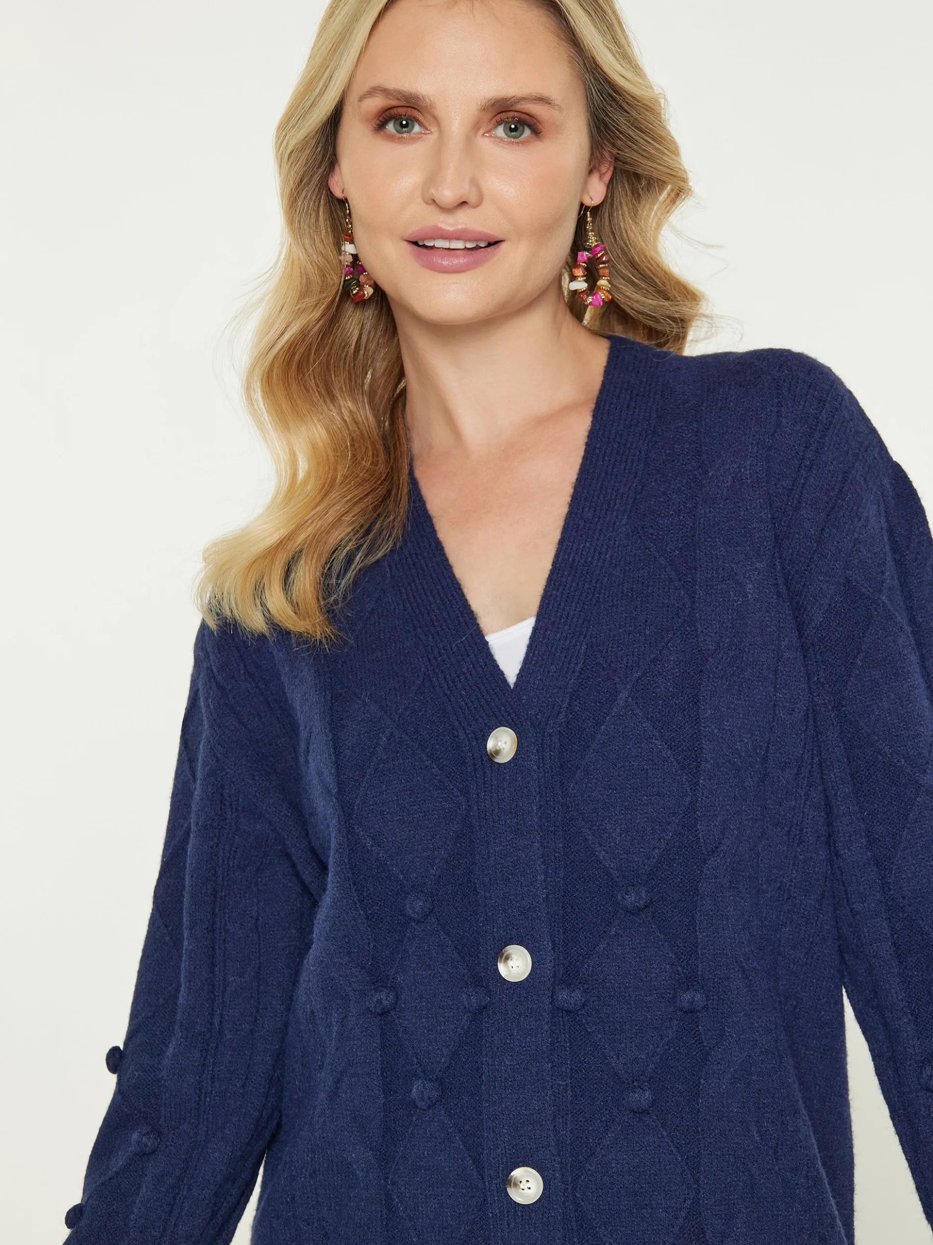 Usha Damen Strickjacke in marine