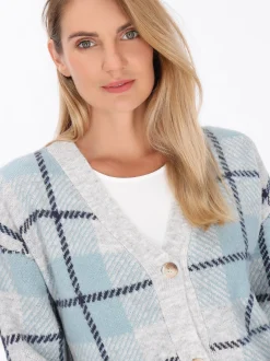 Usha Damen Strickjacke in mehrfarbig
