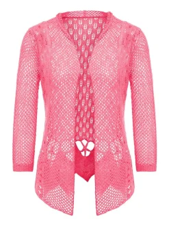 Usha Damen Strickjacke in pink