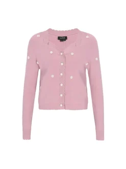 Usha Damen Strickjacke in rosa