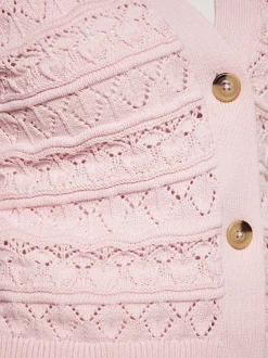 Usha Damen Strickjacke in rosa