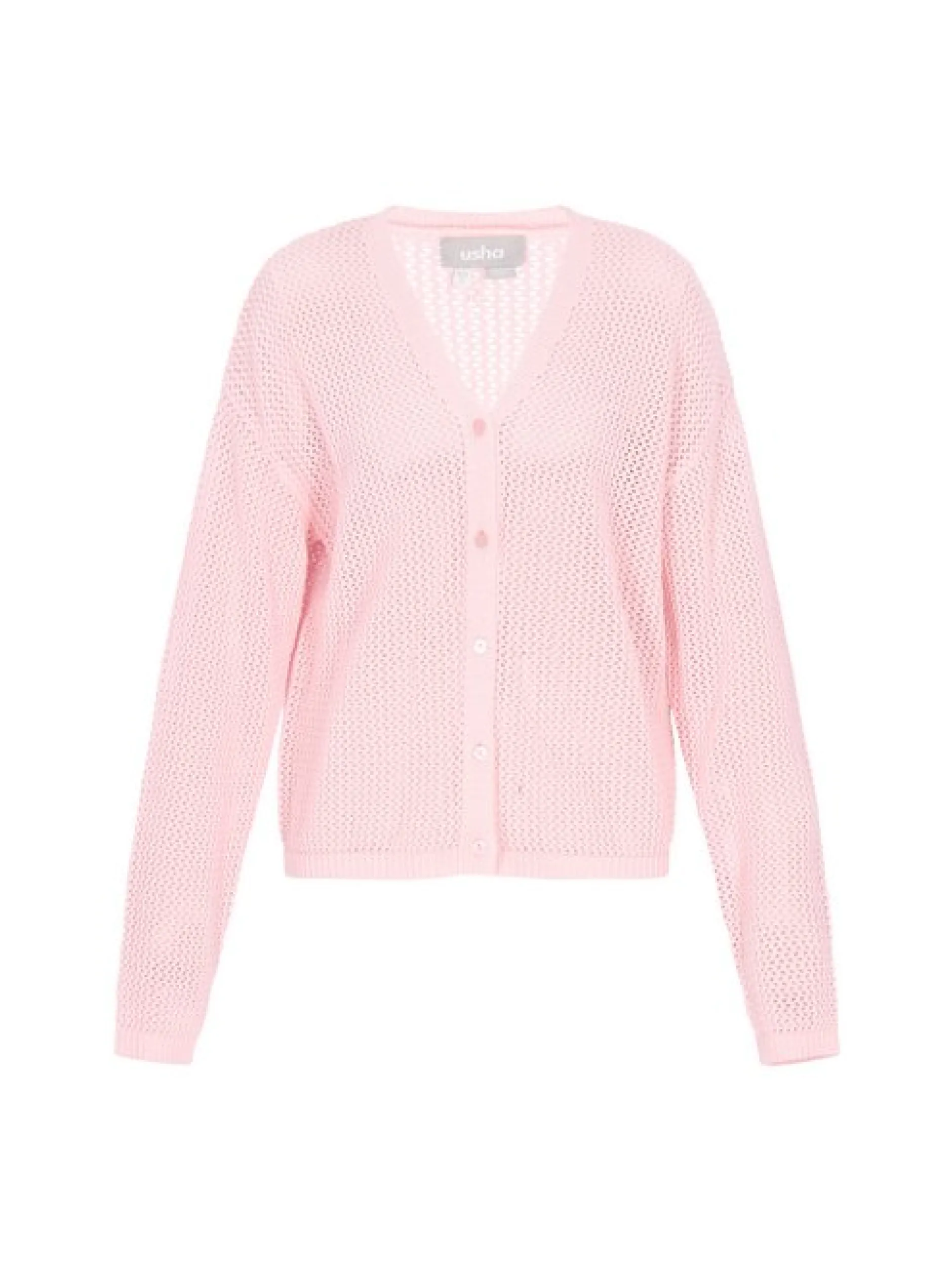 Usha Damen Strickjacke in rosa
