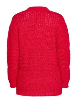 Usha Damen Strickjacke in rot