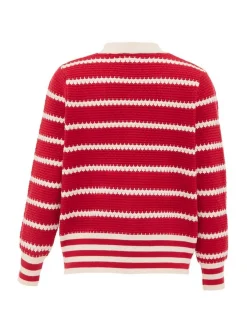 Usha Damen Strickjacke in rot