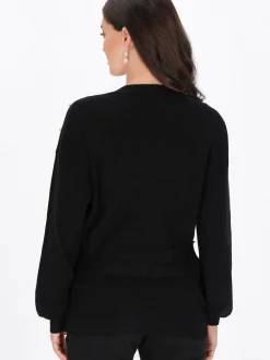 Usha Damen Strickjacke in schwarz