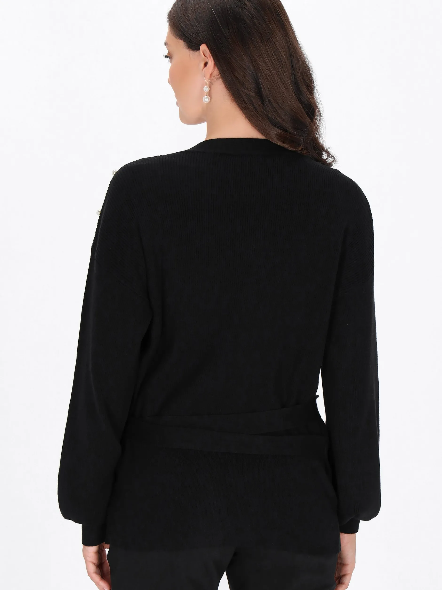 Usha Damen Strickjacke in schwarz