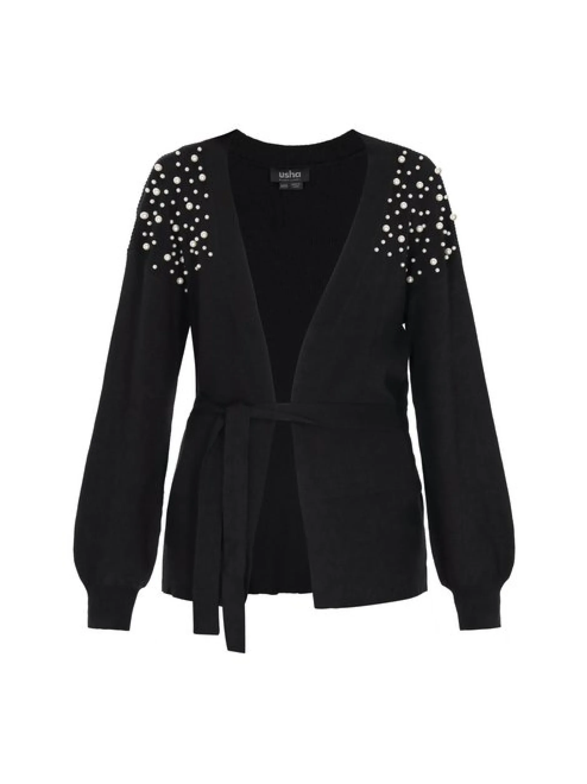 Usha Damen Strickjacke in schwarz