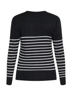 Usha Damen Strickjacke in schwarz - Ausschnitt: Rundhals