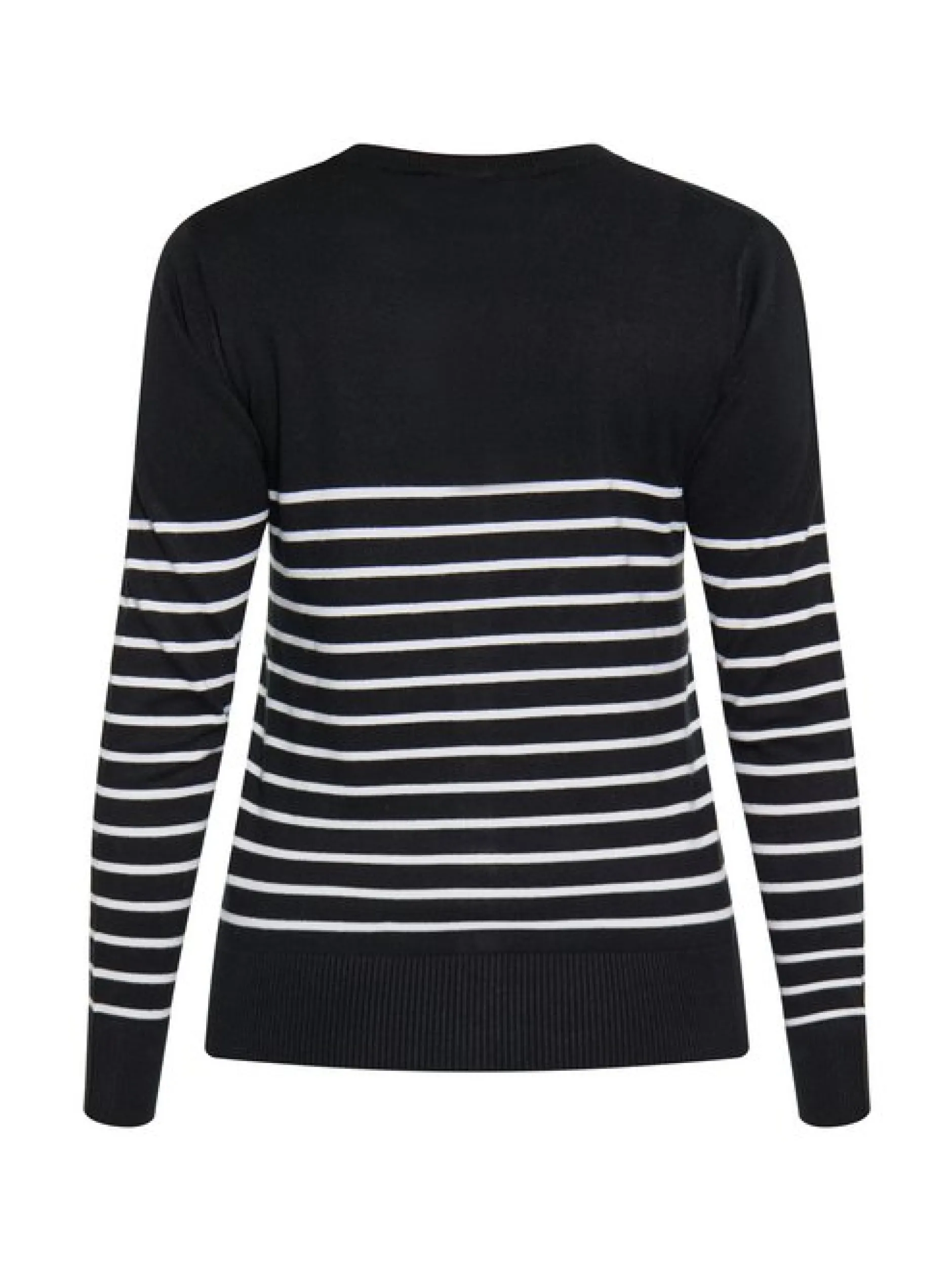 Usha Damen Strickjacke in schwarz - Ausschnitt: Rundhals