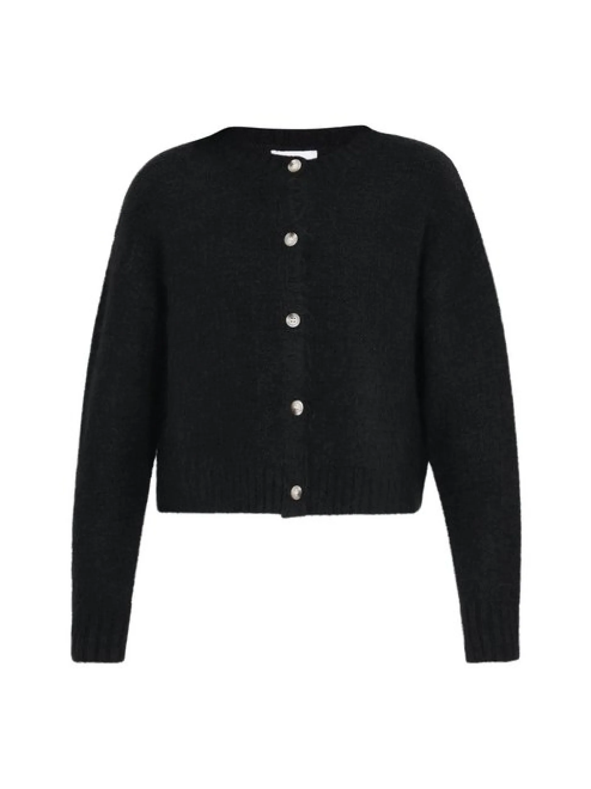 Usha Damen Strickjacke in schwarz - Ausschnitt: Rundhals