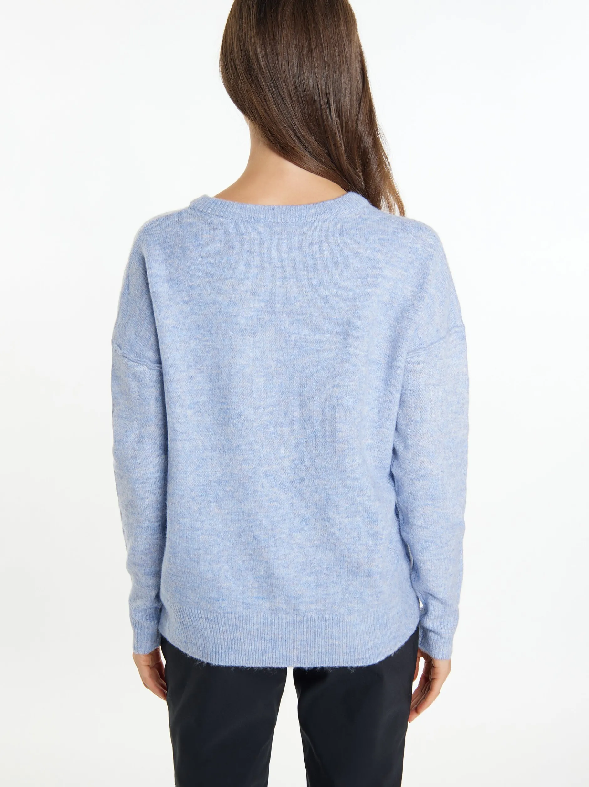 Usha Damen Strickpullover in blau - Ausschnitt: Rundhals