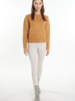 Usha Damen Strickpullover in camel