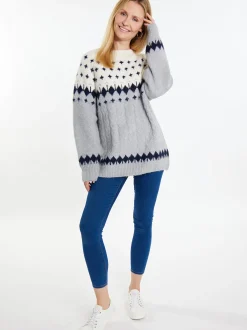 Usha Damen Strickpullover in mehrfarbig