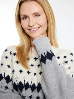 Usha Damen Strickpullover in mehrfarbig