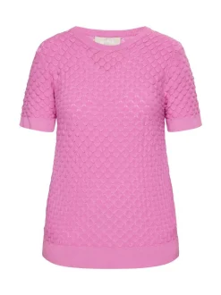 Usha Damen Strickpullover in rosa - Ausschnitt: Rundhals