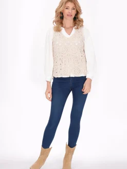 Usha Damen Top in beige