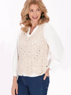 Usha Damen Top in beige