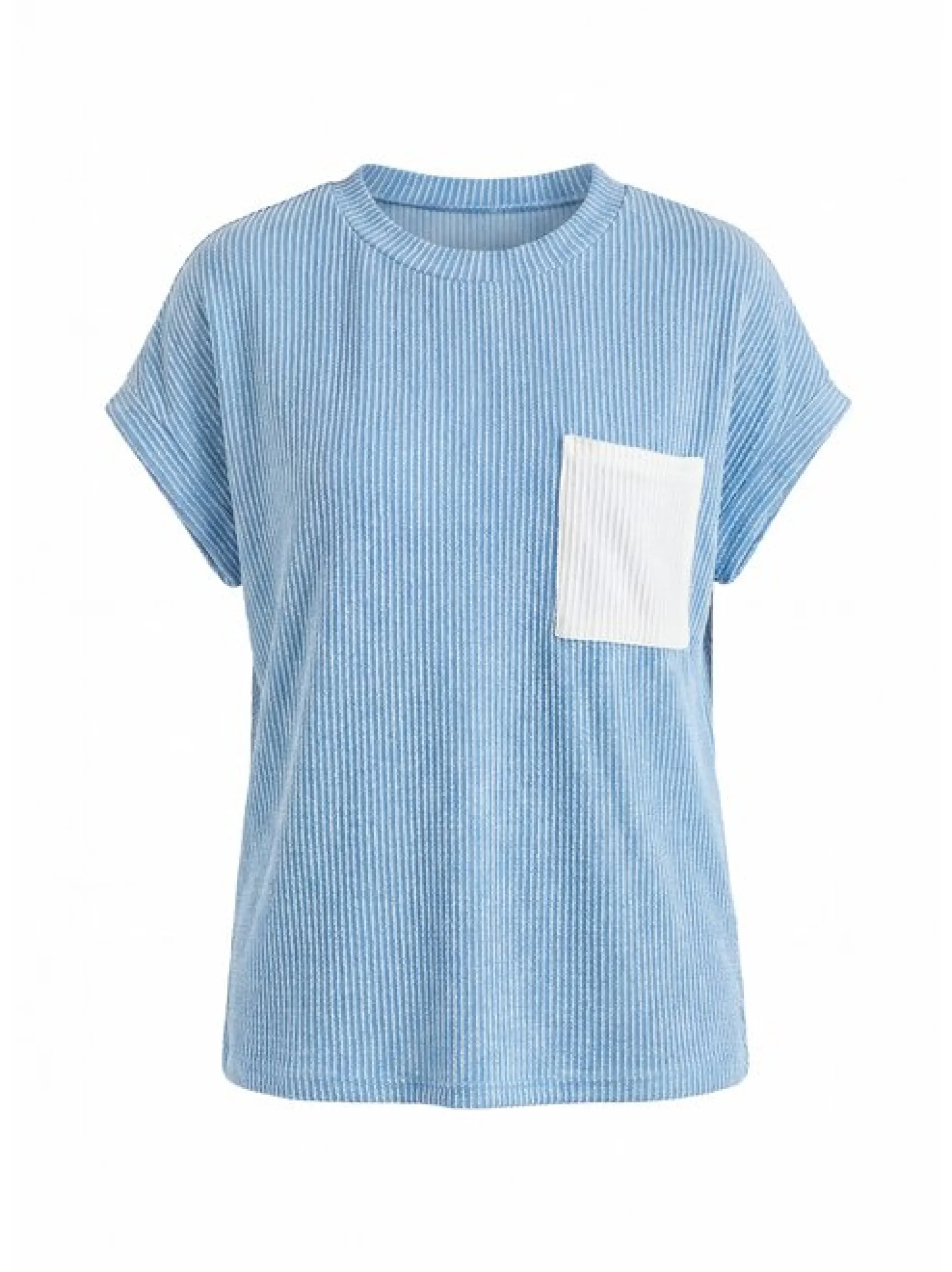 Usha Damen T-Shirt in blau - Ausschnitt: Rundhals