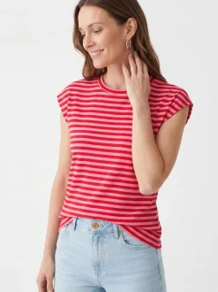 Usha Damen T-Shirt in rot - Ausschnitt: Rundhals