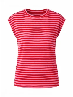 Usha Damen T-Shirt in rot - Ausschnitt: Rundhals