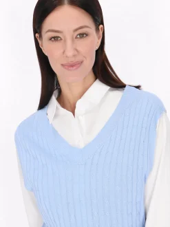 Usha Damen Weste in blau