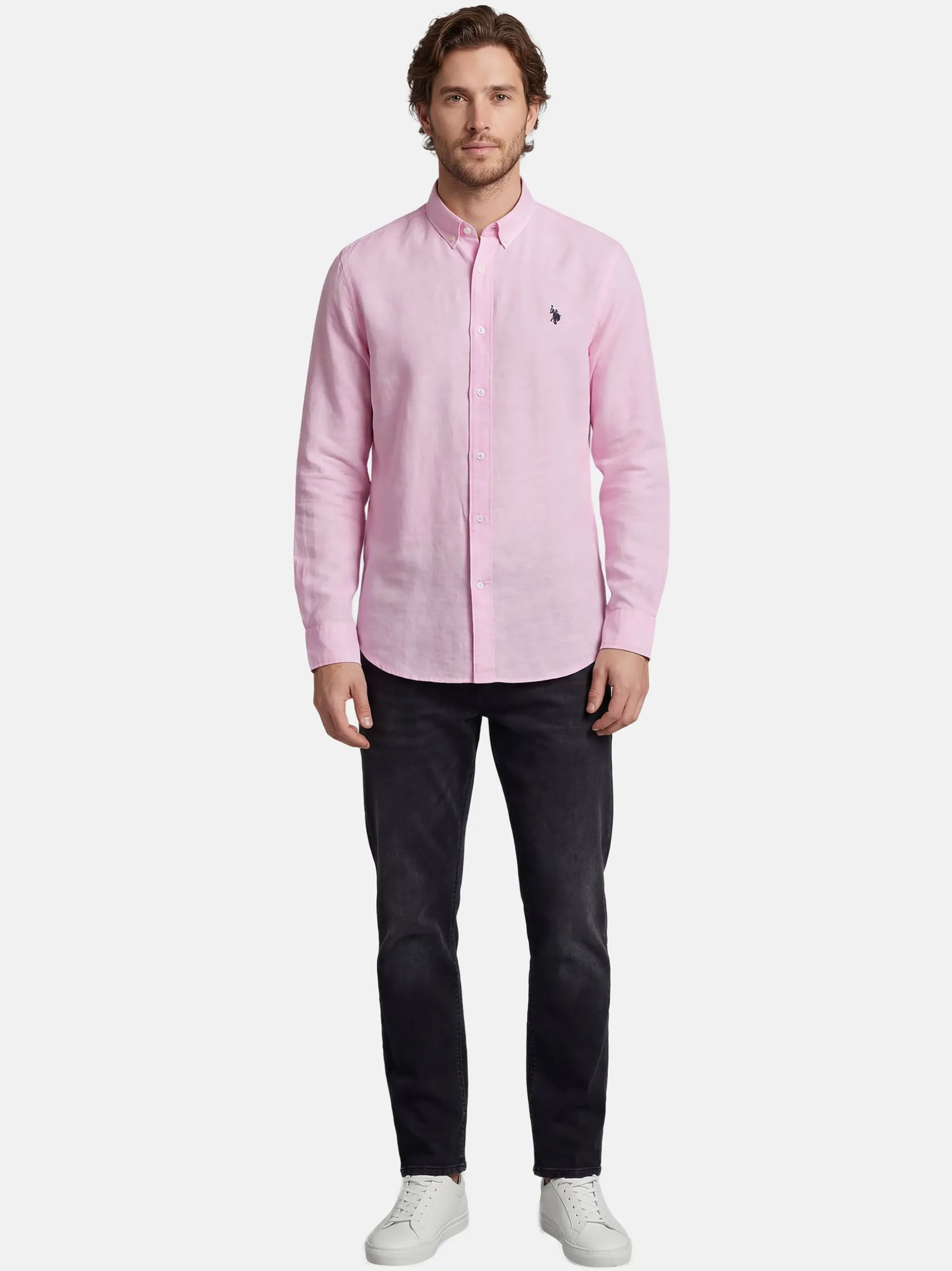 U.S. Polo Assn. Herren Hemd - USBlaake in pink