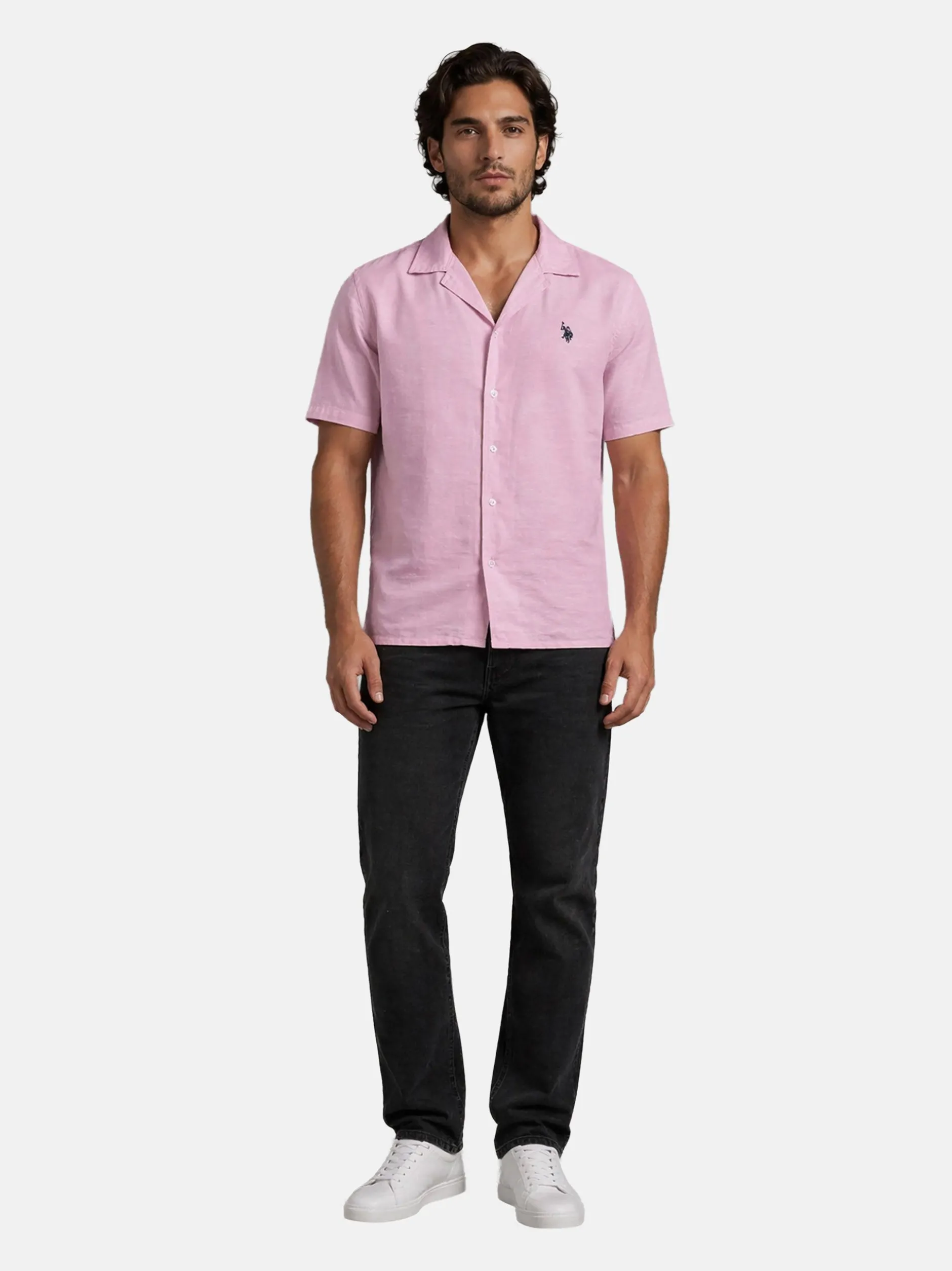 U.S. Polo Assn. Herren Hemd - USTyyler in pink