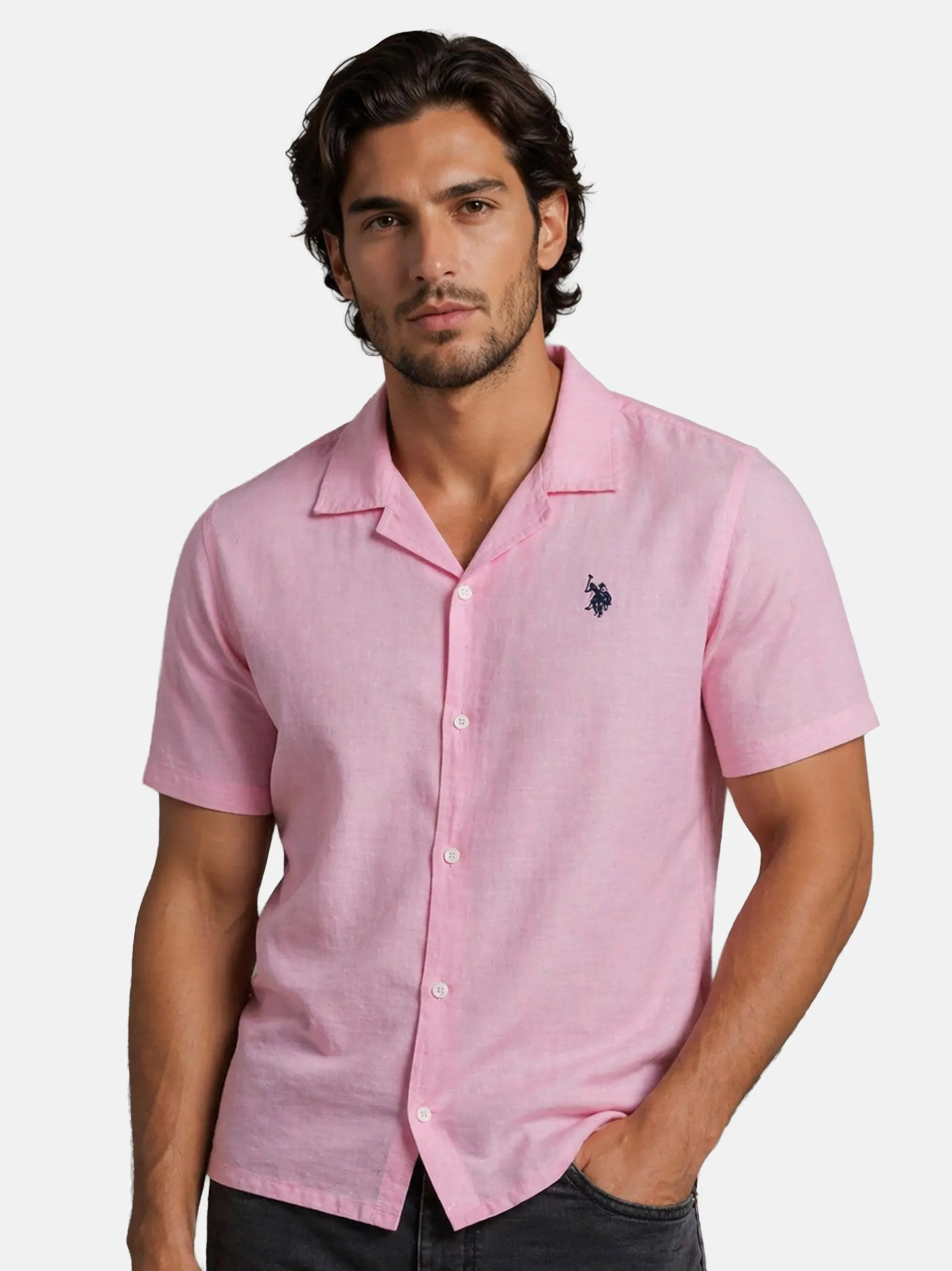 U.S. Polo Assn. Herren Hemd - USTyyler in pink